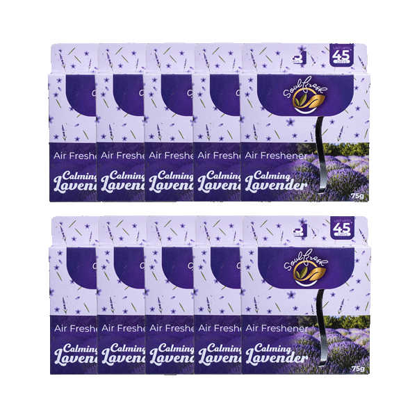 SOULFRESH Air Freshener Block (Lavender) 75gm Pack of 10 Soulfresh