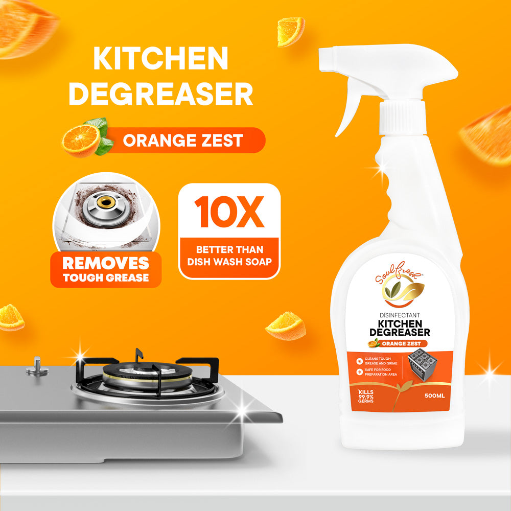 SOULFRESH Disinfectant Kitchen Degreaser Orange Zest 500ml