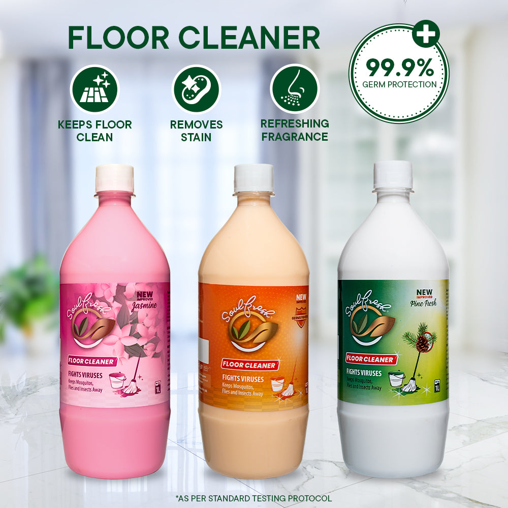 SOULFRESH Perfumed Floor Cleaner Liquid | Assorted Pack | Pack of 3