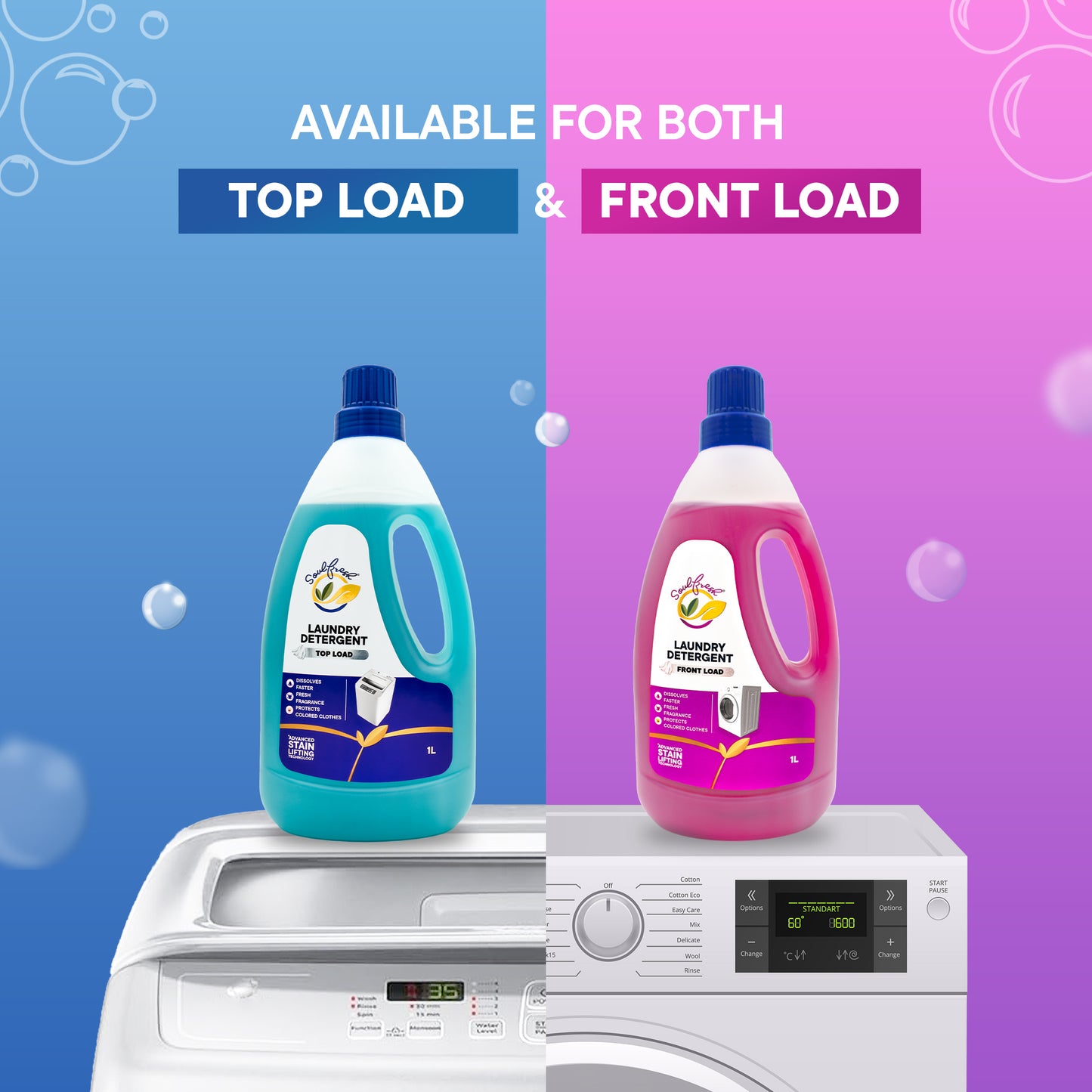 SOULFRESH Front Load Liquid Detergent 1L