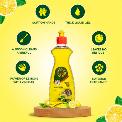 SOULFRESH Dish Wash Gel Lemon And Vinegar 500 ml