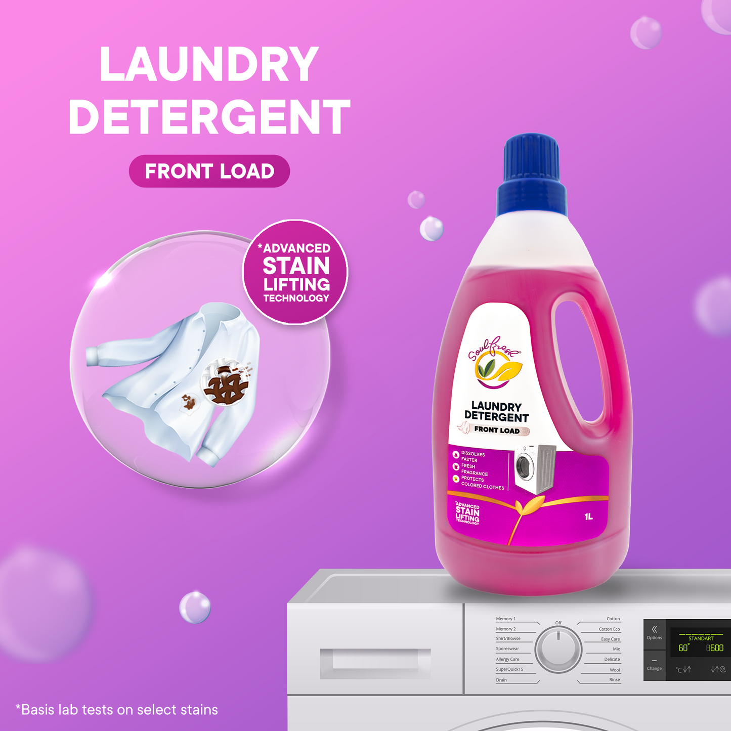 SOULFRESH Front Load Liquid Detergent 1L