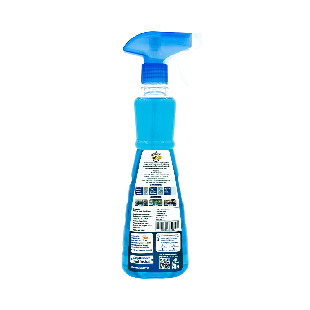 SOULFRESH Glass And Surface Cleaner Liquid Regular 500ml