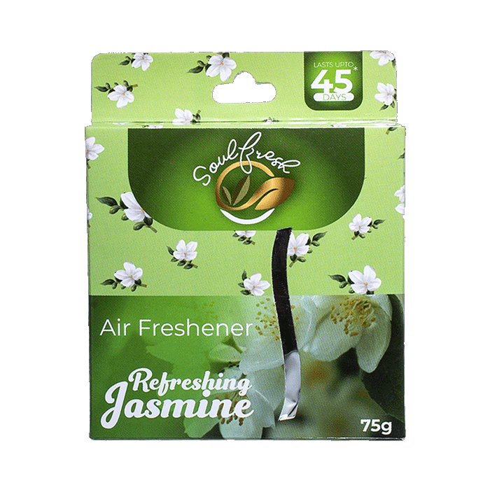 SOULFRESH Air Freshener Block (Jasmine) 75gm Pack of 10 Soulfresh