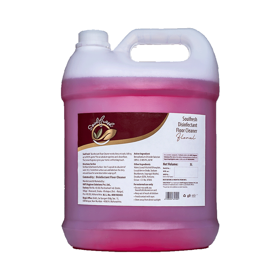 Jasmine Perfumed Floor Cleaner 5 Ltr back