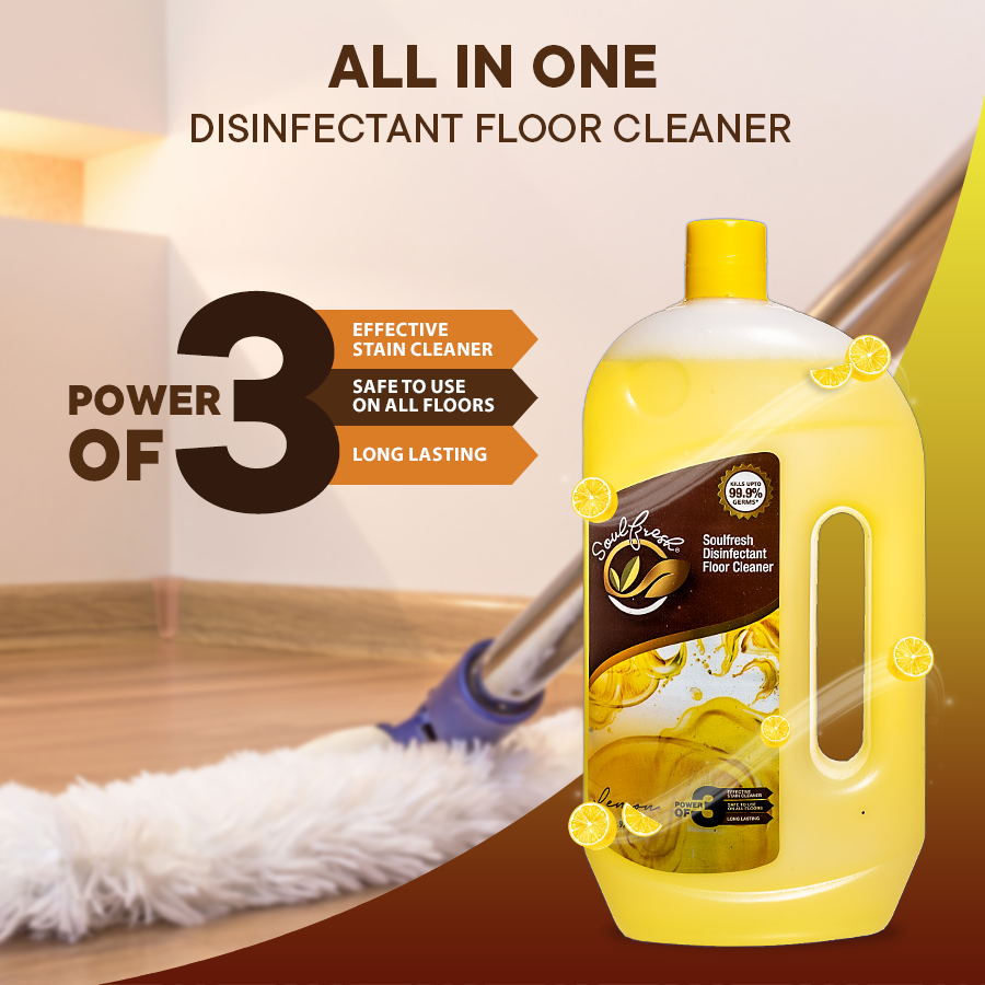 SOULFRESH Disinfectant Surface And Floor Cleaner Liquid  (Citrus) 975ml