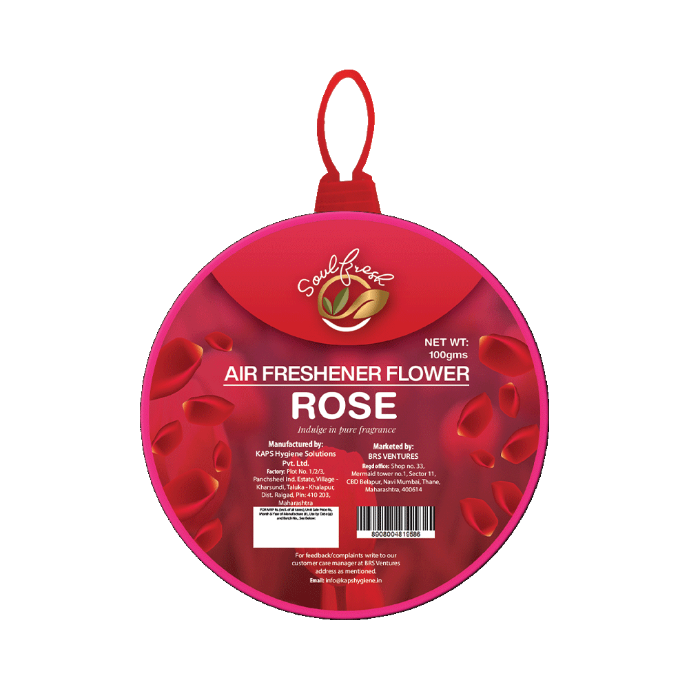 SOULFRESH Air Freshener Flowers (Rose) 100gm Pack of 10 Soulfresh