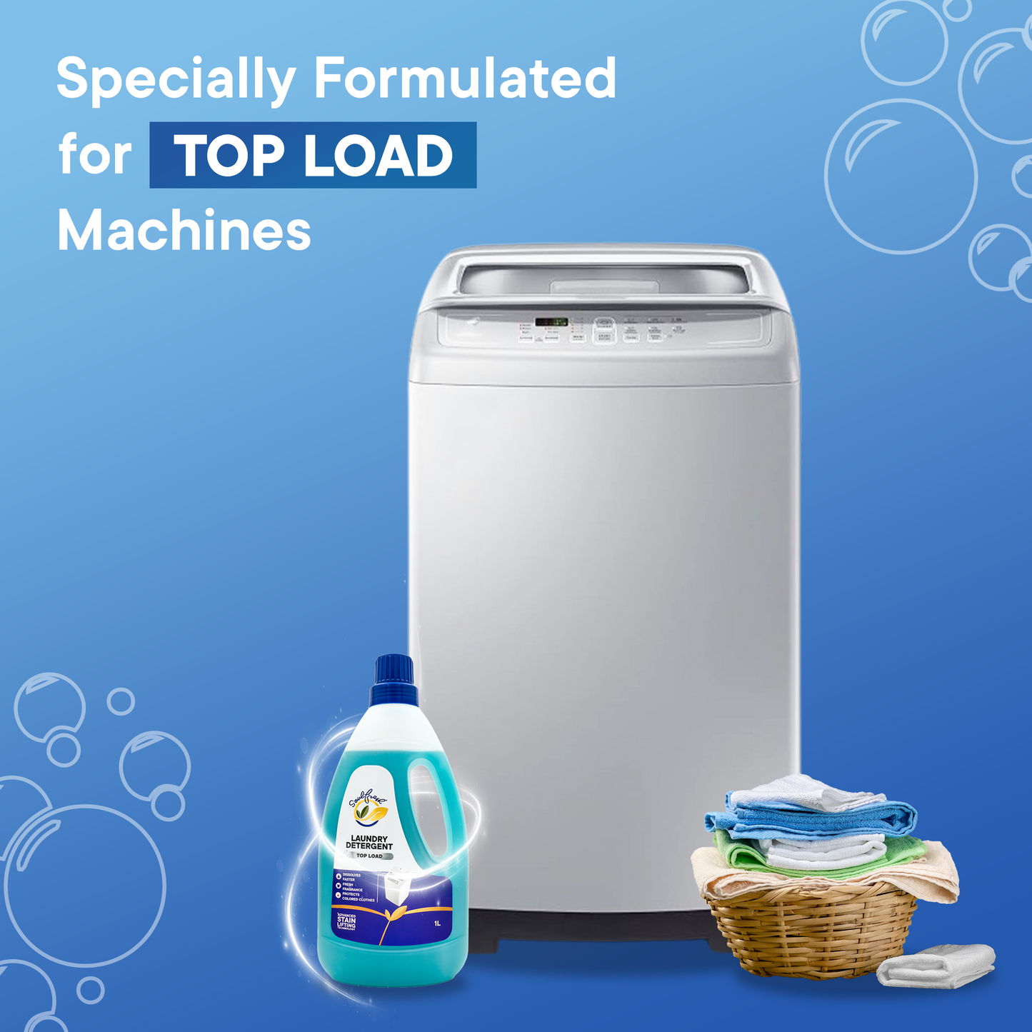 SOULFRESH Top Load Liquid Detergent 1L