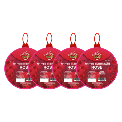 Rose Air freshener flower pack of 4