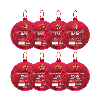 Rose Air freshener flower pack of 8